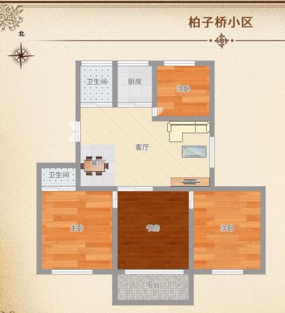 柏子橋小區(qū)5樓全明超大廳 4室東邊套92萬(wàn)！